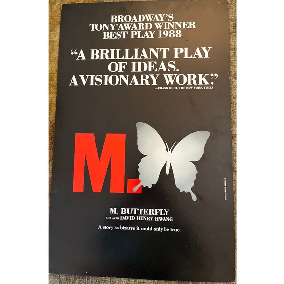M. Butterfly Broadway poster 22" x 14" Gently used Shipped unframed